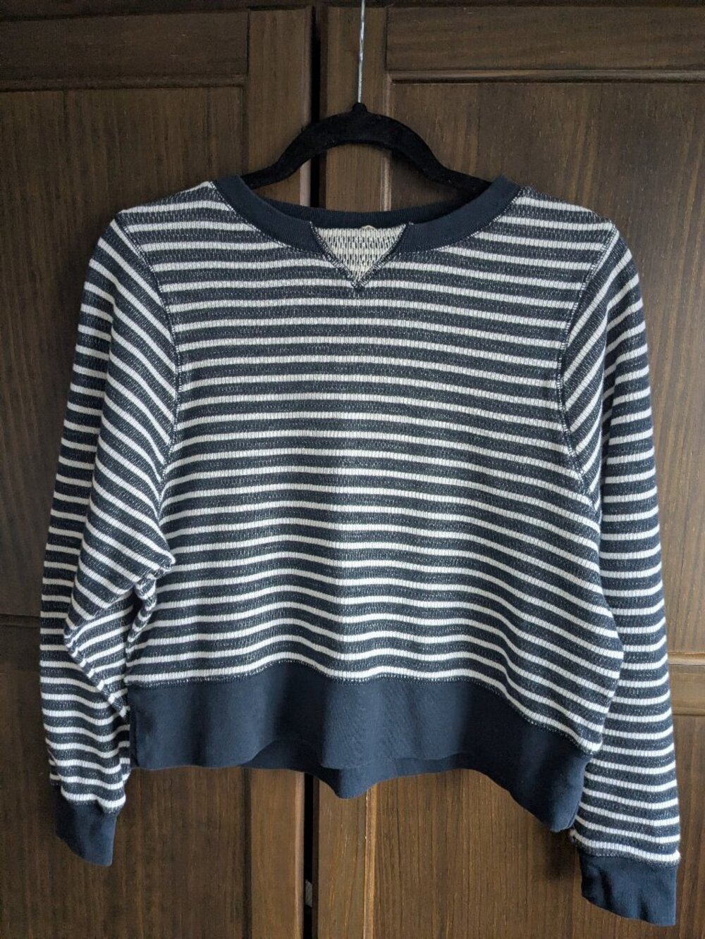 Madewell Classic Navy & White Striped Crewneck Sweater - Size S